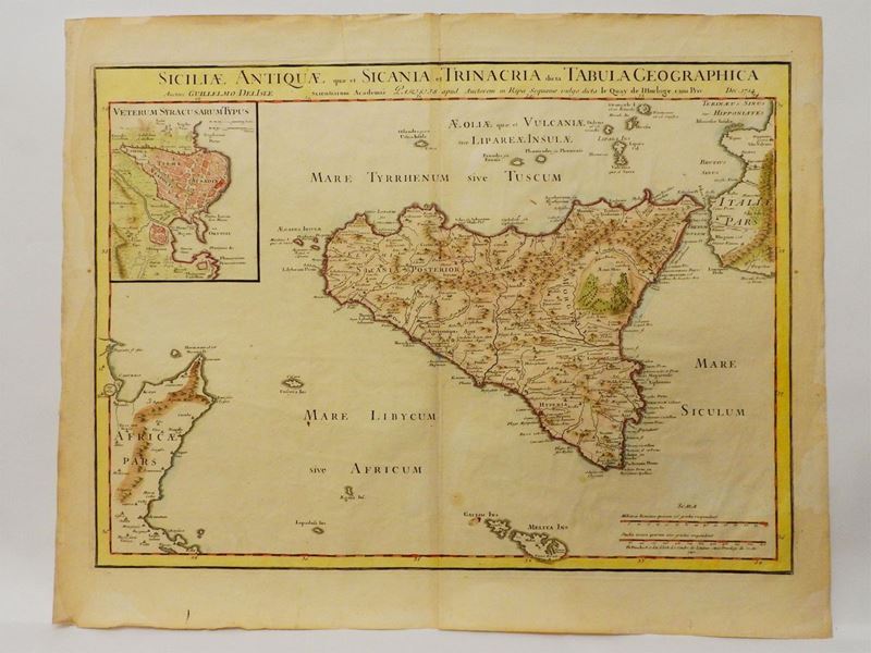 Philippe Buache - Siciliae Antiquae Quae Et Sicania Et Trinacria Dicta Tabula Geographica 1745