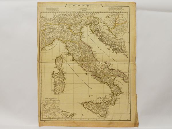 Due carte geografiche dell'Italia