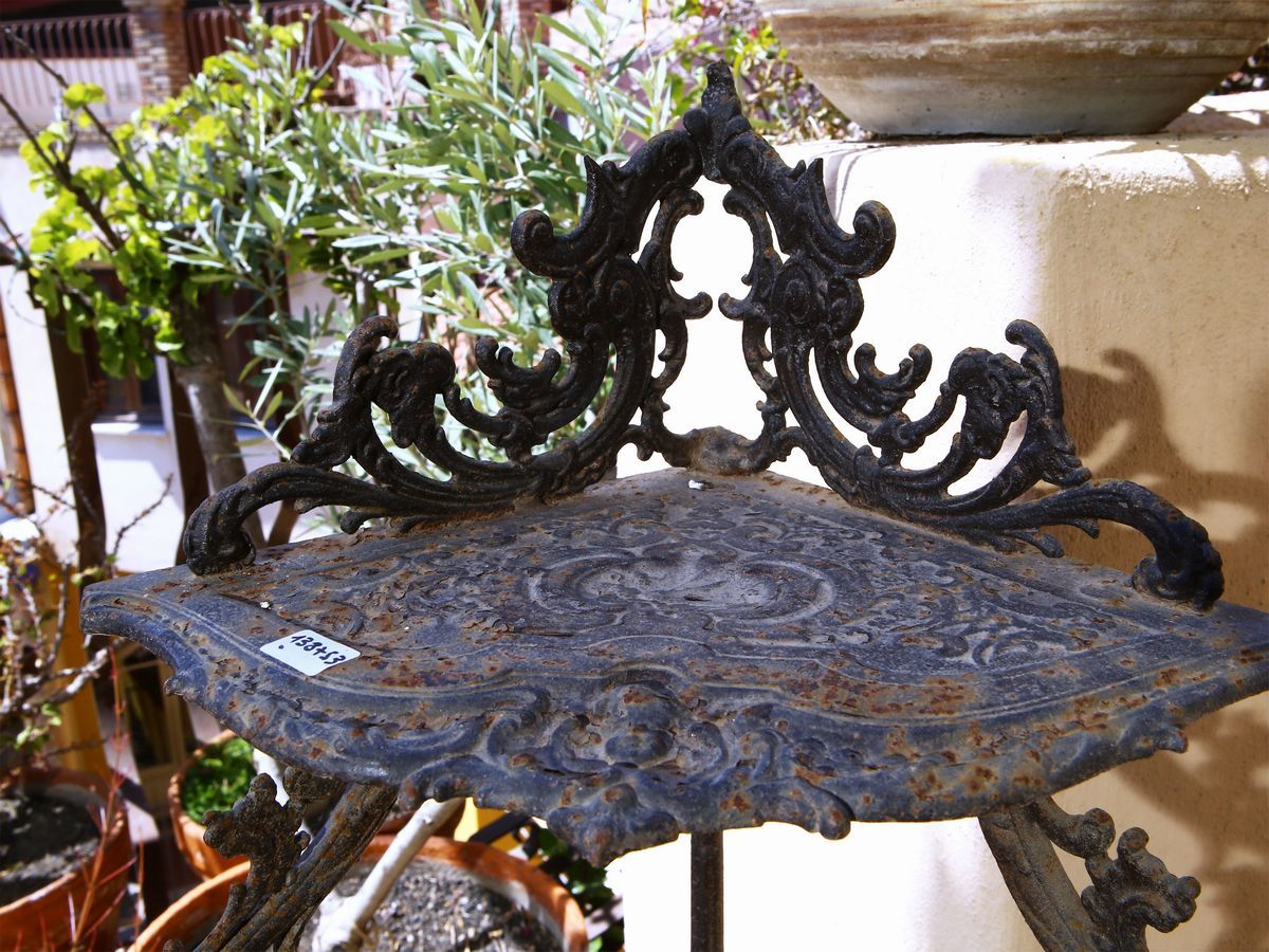 Etagere Angolare in Ghisa da Giardino o Terrazzo