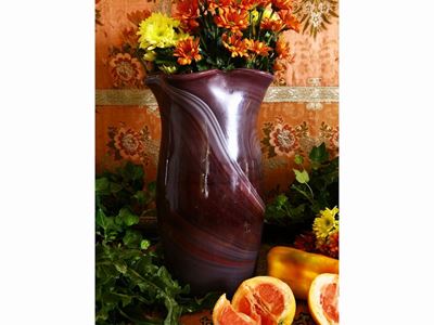 Grande Vaso in Ceramica Ad Imitazione del Calcedonio