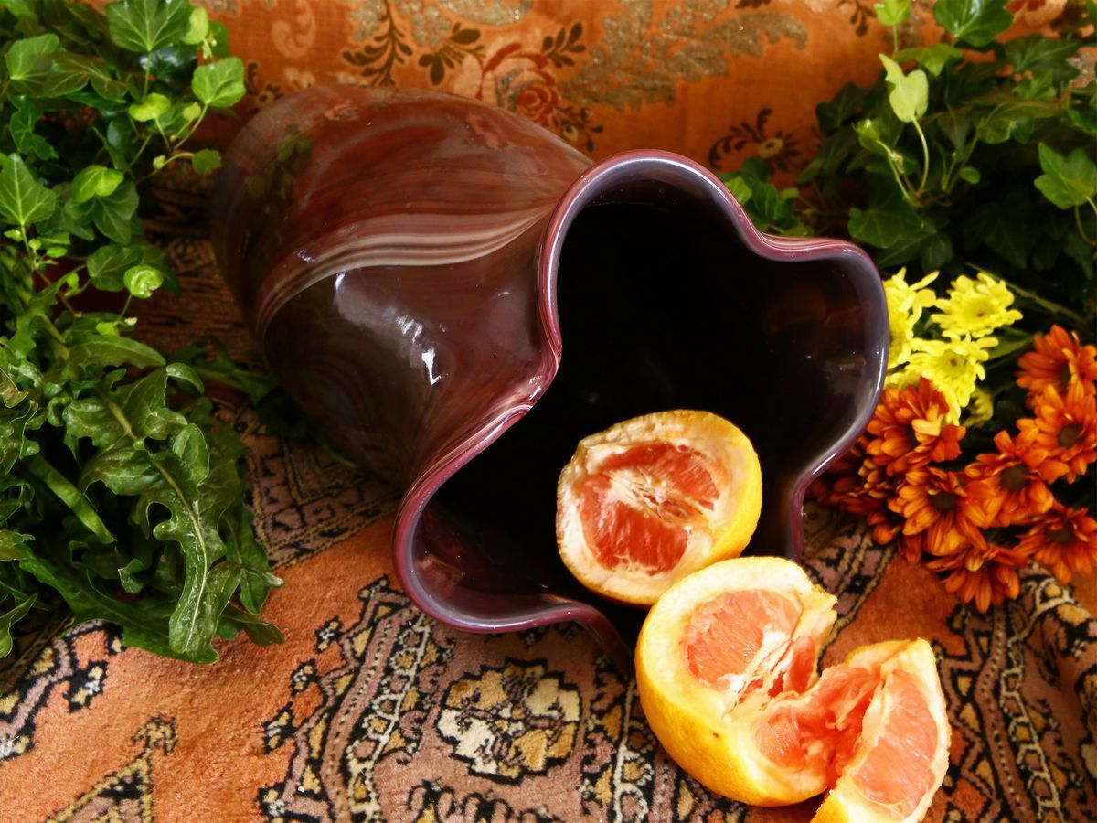 Grande Vaso in Ceramica Ad Imitazione del Calcedonio
