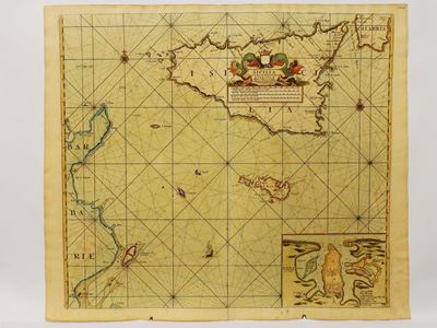 Nieuwe Paskaert Van De Zee Kusten Van T Eylandt Sicilia...