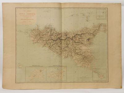 Carte Comparée De la Sicile Moderne Avec la Sicile Du Xiie Siècle, D'après Édrisi...
