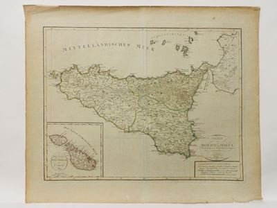 Charte Von Sicilien Und Malta...