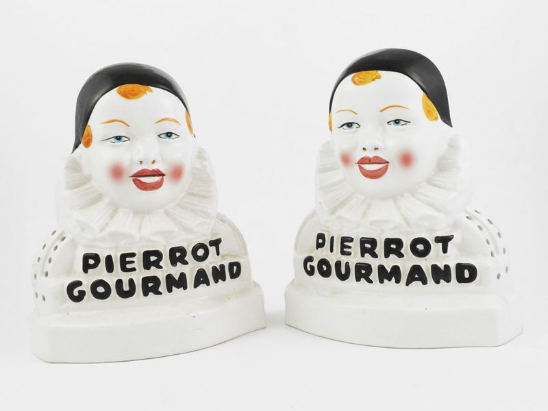 Coppia di Porta Lecca-lecca, Pierrot Gourmand