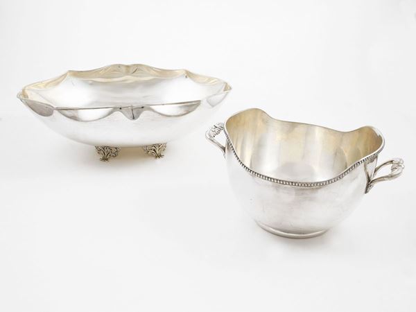 Due cestini in argento  - Asta Arredi , argenti, dipinti e curiosità d'epoca in parte provenienti da Villa Mannelli - Maison Bibelot - Casa d'Aste Firenze - Milano