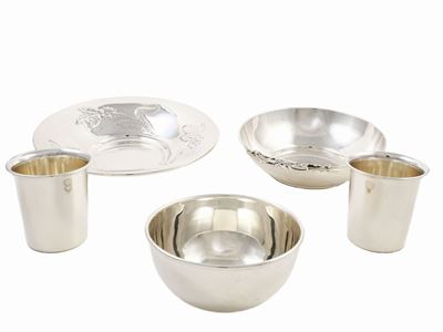Lotto di Accessori per la Tavola in Argento