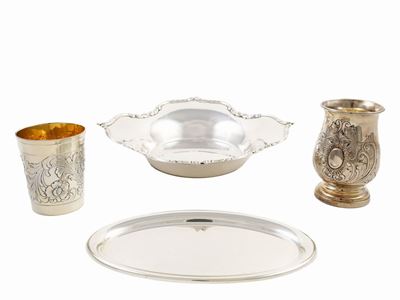 Lotto di Accessori da Scrivania in Argento