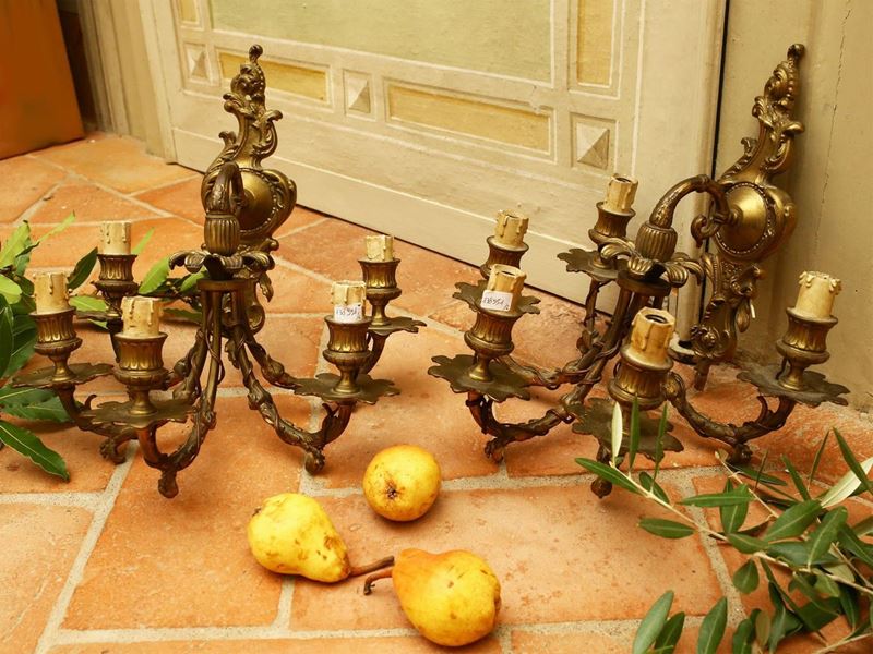 Coppia di Applique in Bronzo