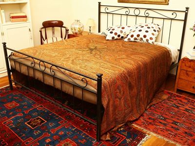 Letto Matrimoniale in Metallo Patinato