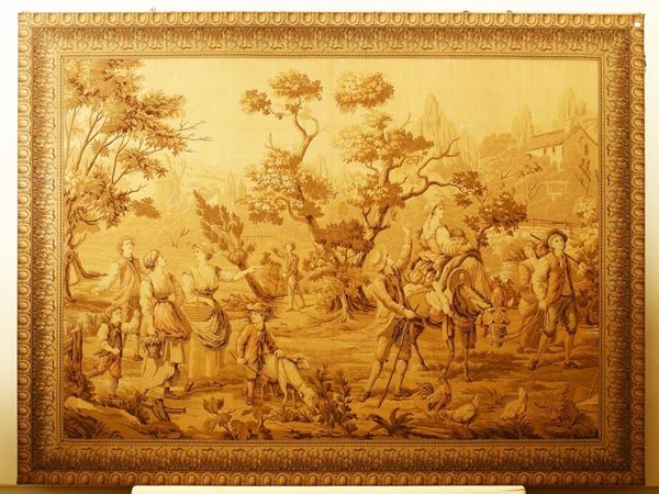 Mechanical manufacture decorative tapestry  (20th century)  - Auction Furniture, silvers, paintings and antique curiosities partly from Villa Mannelli - Maison Bibelot - Casa d'Aste Firenze - Milano