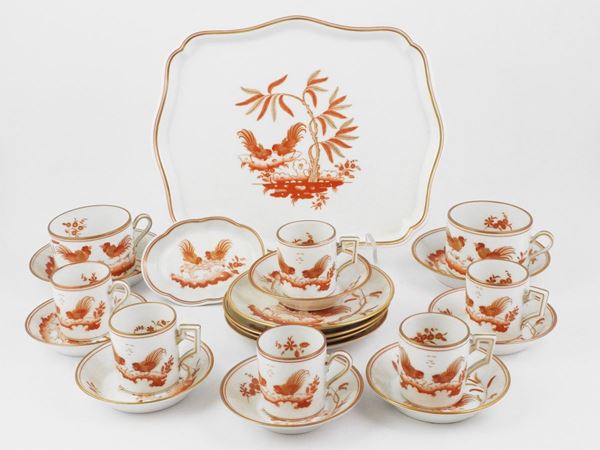 Lot of table accessories in polychrome porcelain, Richard Ginori