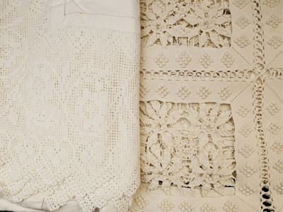 Lotto di Tovaglie in Cotone Bianco