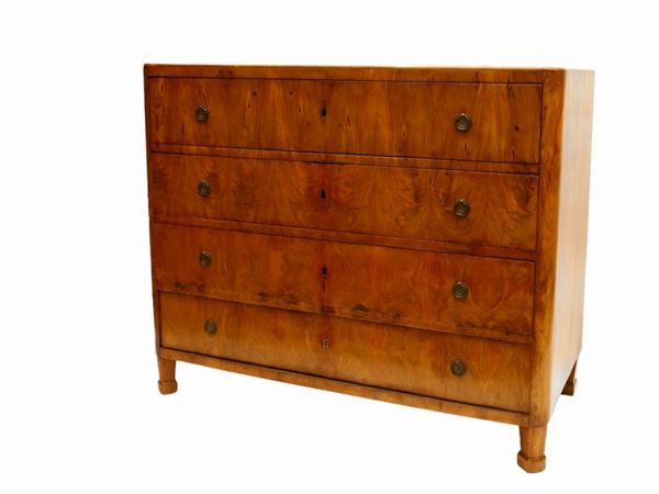 Writing chest of drawers in cherry wood veneer
