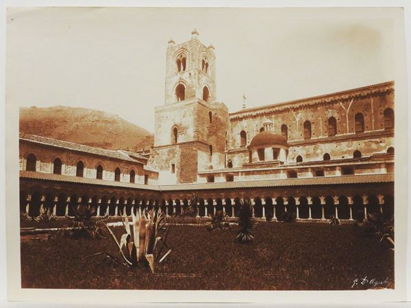 Gaetano D'Agata : Chiostro di Monreale, 1920 circa  ((1883-1949))  - Auction Images of Sicily from the d'Agata Studio and other collections - Maison Bibelot - Casa d'Aste Firenze - Milano