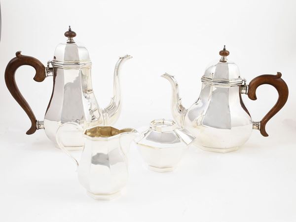 Tea and coffee set in 925/1000 sterling silver, Schroth for Cartier