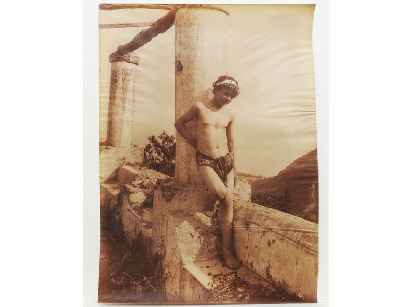 Gaetano D'agata - Giovane Siciliano e Colonna, 1920 Circa