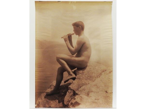Gaetano D'Agata - Giovane sulle rocce, 1920 circa