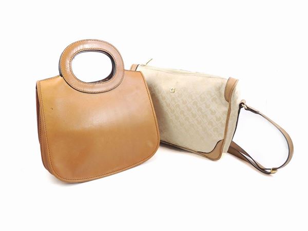 Two leather and canvas bags, Gherardini
