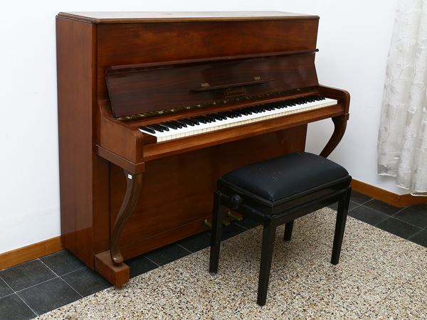 Steinbach upright piano in walnut