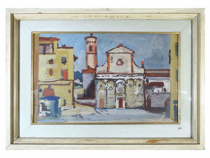Alfiero Cappellini - Veduta di Piazza 1953