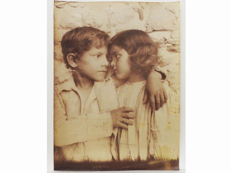Gaetano D'agata - Bimbi Abbracciati, 1920 Circa