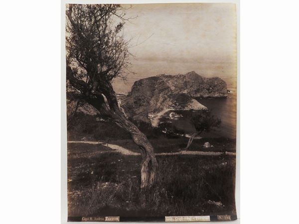 Giovanni Crupi : Taormina Capo S.Andrea, 1900 circa  ((1859-1925))  - Auction Images of Sicily from the d'Agata Studio and other collections - Maison Bibelot - Casa d'Aste Firenze - Milano