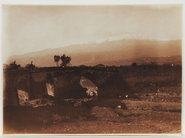 Wilhelm von Gloeden : Taormina Ponte di Calatabiano, 1911  ((1856-1931))  - Auction Images of Sicily from the d'Agata Studio and other collections - Maison Bibelot - Casa d'Aste Firenze - Milano