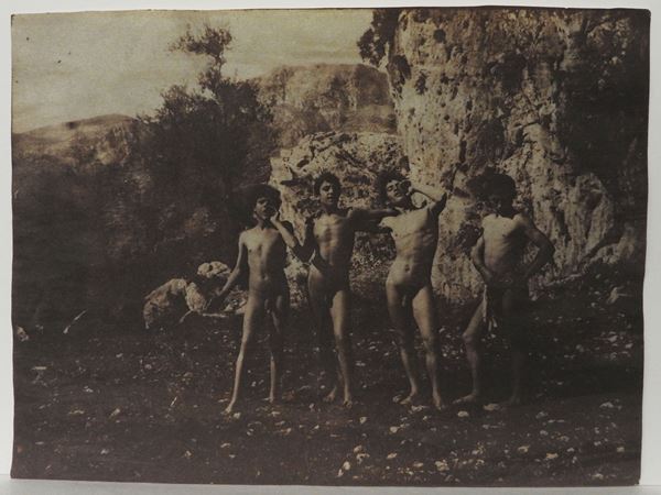 Wilhelm von Gloeden - Taormina Quattro giovani Siciliani, 1910 circa