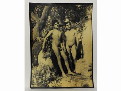 Taormina Nudi Maschili con Giara, 1910 Circa