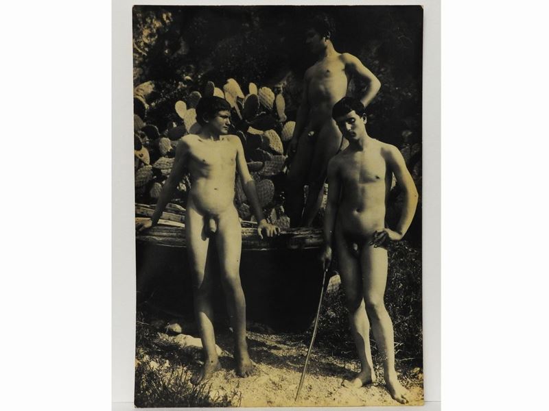 Wilhelm Von Gloeden - Taormina Nudi Maschili con Barca, 1920 Circa