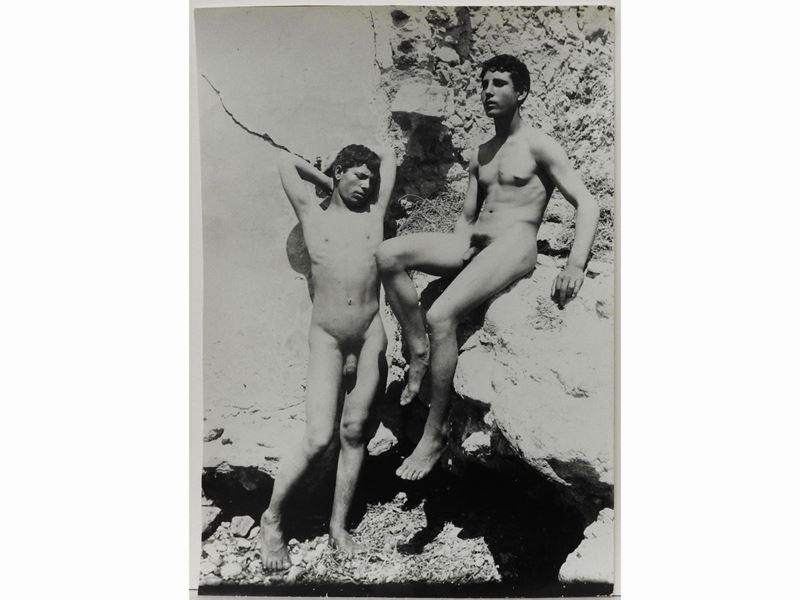 Wilhelm Von Gloeden - Taormina Nudi Maschili sulle Rocce, 1920 Circa