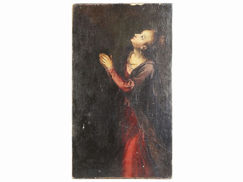 Scuola Fiamminga del XVII Secolo - Santa Maria Maddalena Dolente