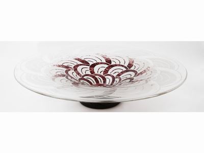 Centrotavola in Vetro Schneider le Verre Français Decoro Arcs