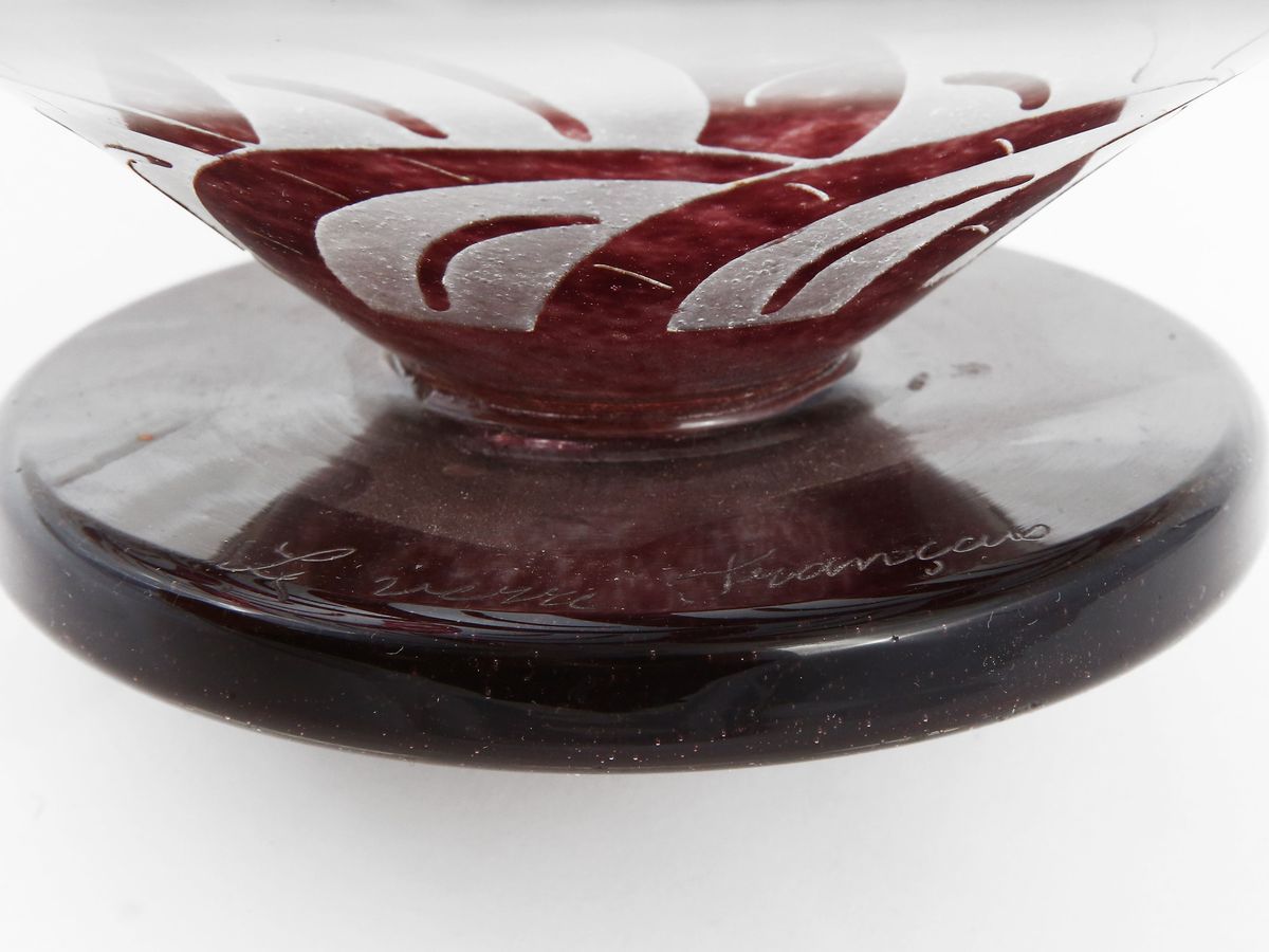 Centrotavola in Vetro Schneider le Verre Français Decoro Arcs