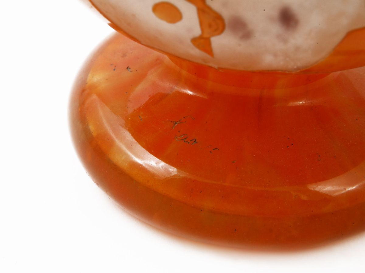 Vaso le Verre Français Decoro Rubaniers
