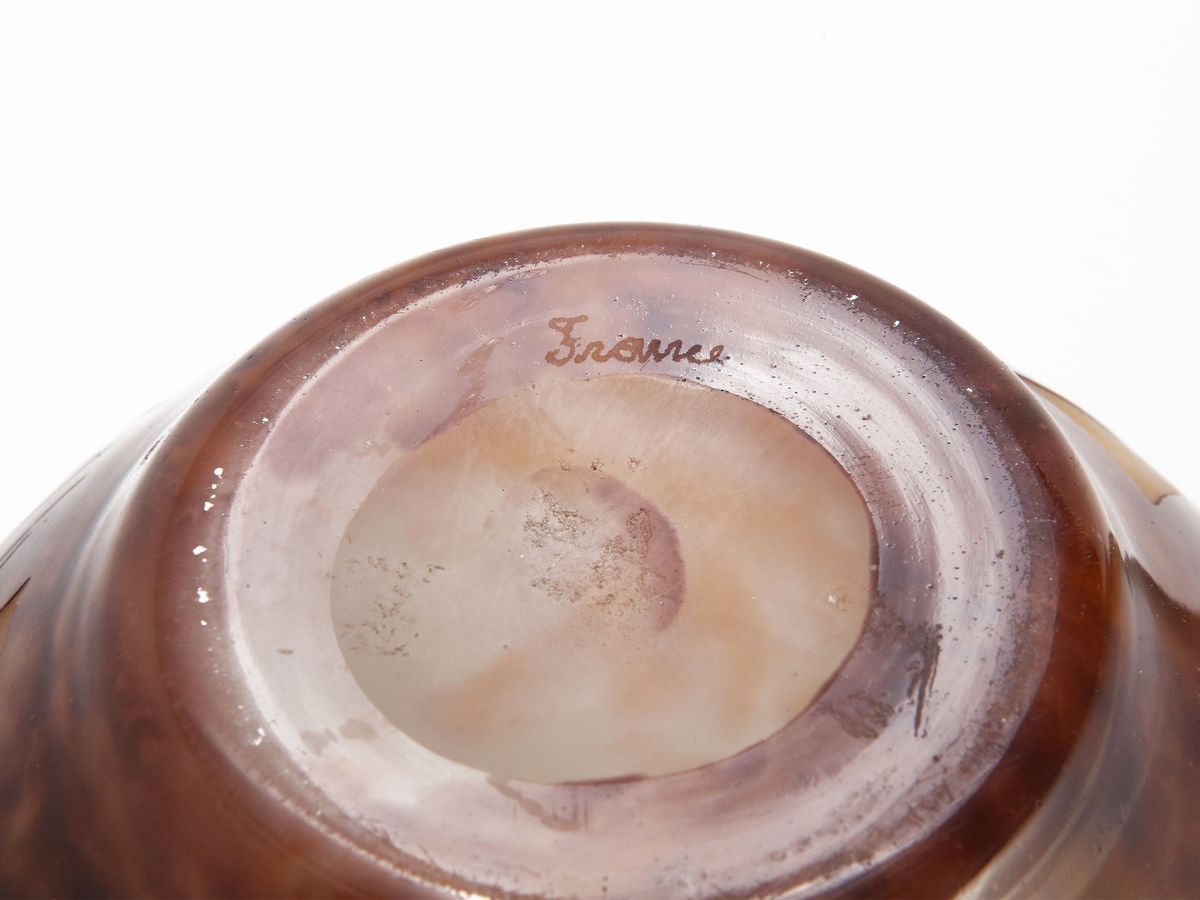 Vasetto le Verre Français Decoro Lauriers