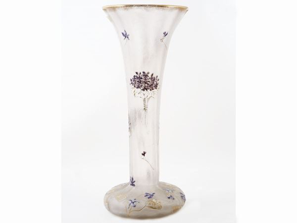 Legras vase in frosted glass