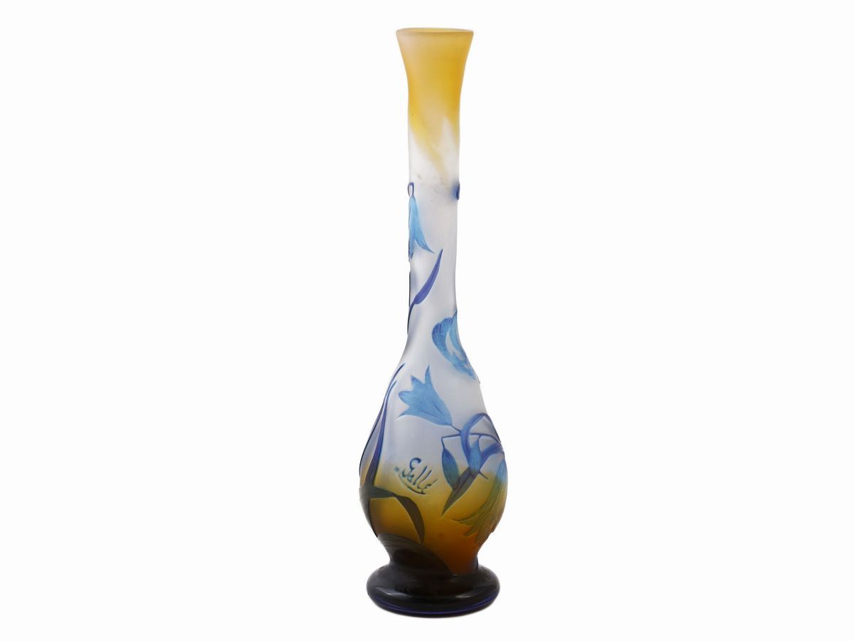 Vaso Emile Gallé in Vetro Doppio