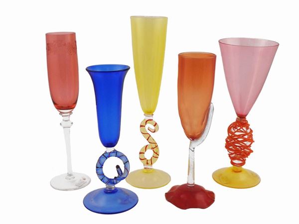 Five collectible glasses
