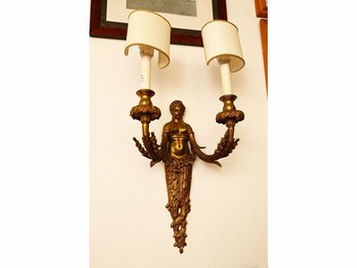 Coppia di Appliques in Bronzo Dorato