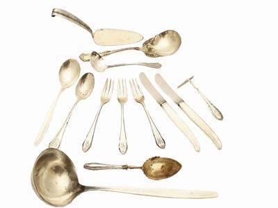 Miscellanea di Posate D'epoca in Metallo Argentato