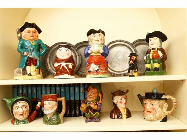 Collection of English earthenware mugs