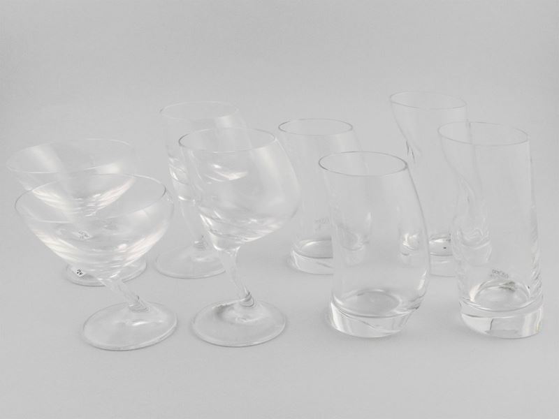 Quattro Serie di Bicchieri di Design in Cristallo