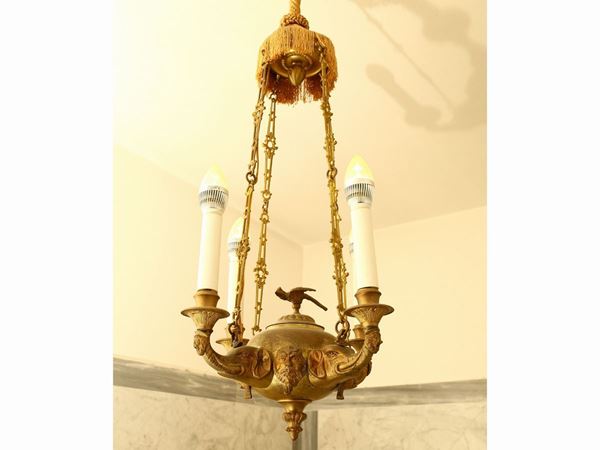 Bronze oil lamp