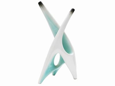 Vaso Astratto in Ceramica Decorata All'aerografo