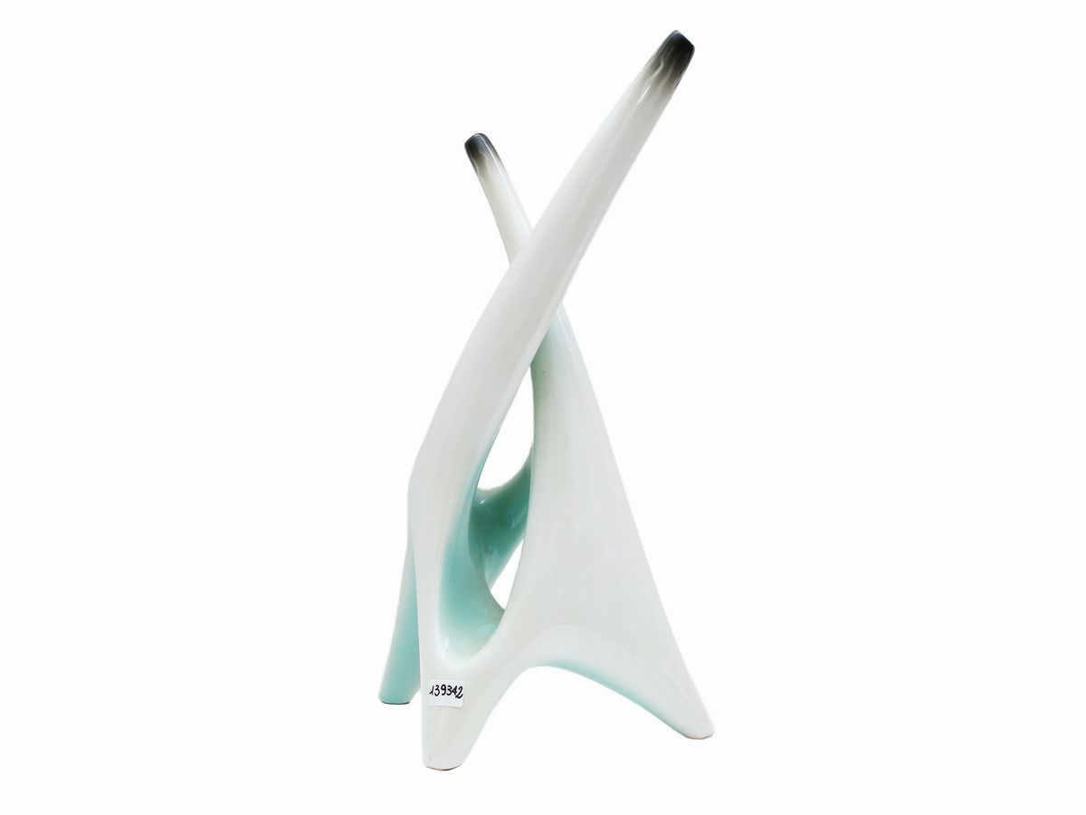 Vaso Astratto in Ceramica Decorata All'aerografo