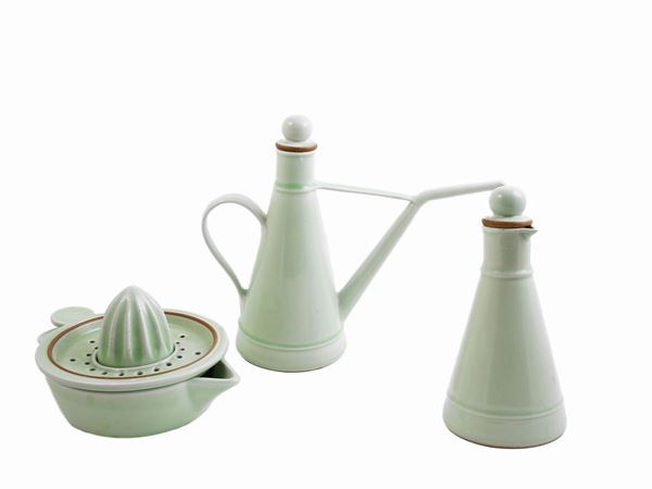 Ceramic table set, Franco Bucci