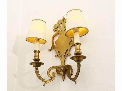 Serie di Tre Appliques in Ottone