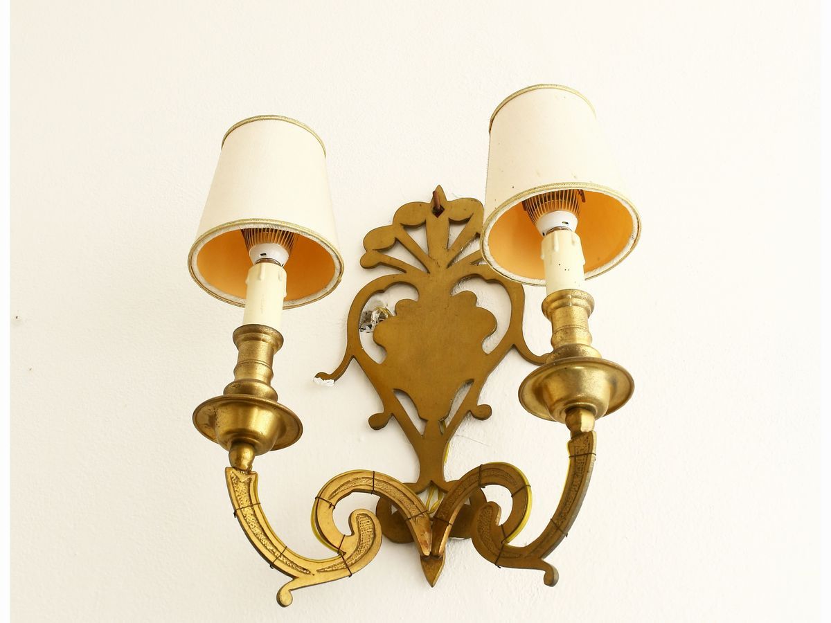 Serie di Tre Appliques in Ottone